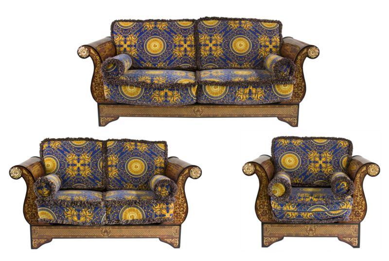 Appraisal: Upholstered Furniture Suite Gianni Versace Style including a love seat