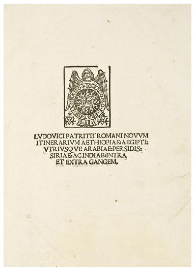 Appraisal: VARTHEMA Ludovico diNovum itinerarium Aethiopiae Aegipti utriusque Arabiae Persidis Siriae