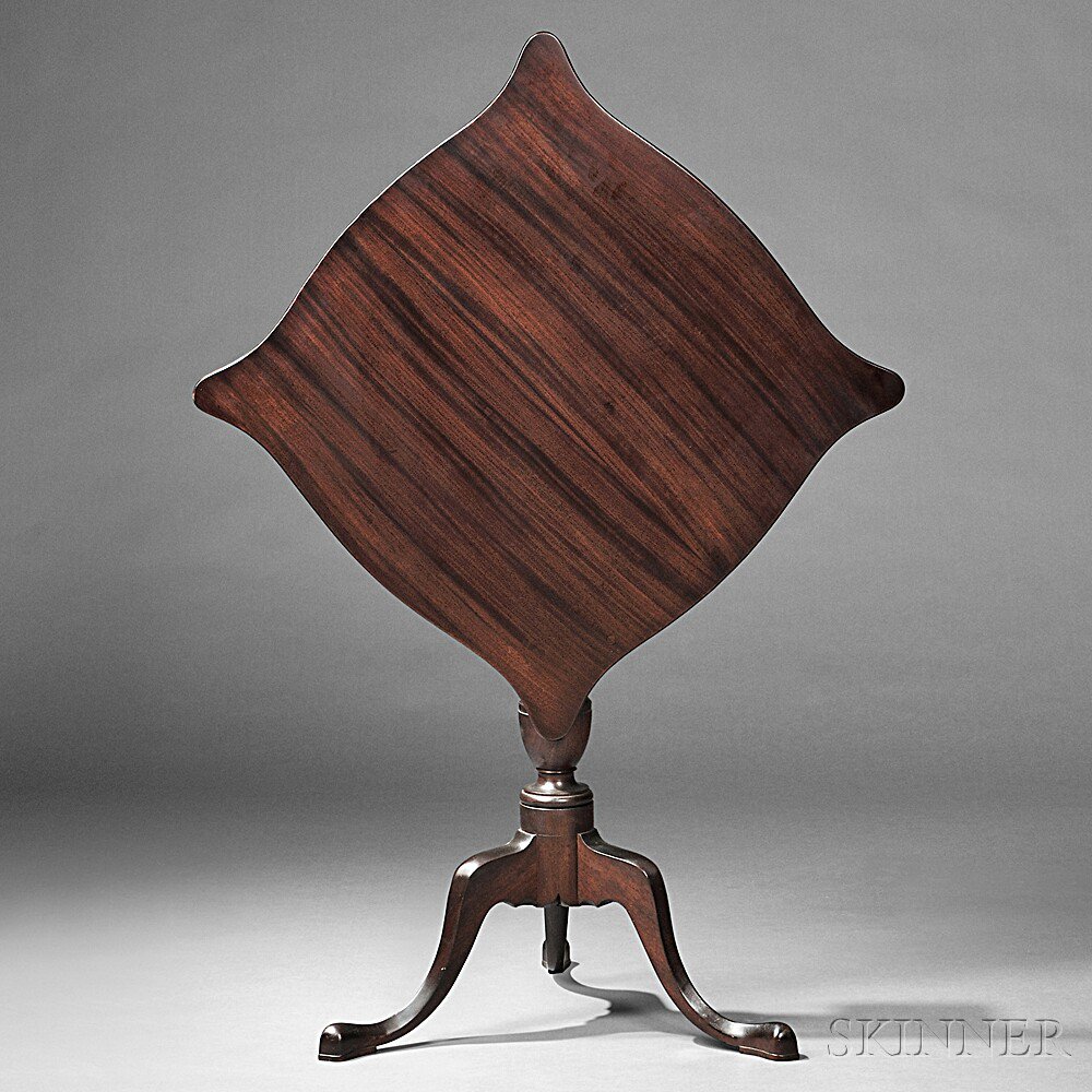 Appraisal: Mahogany Tilt-top Candlestand probably Newburyport Massachusetts c the top with