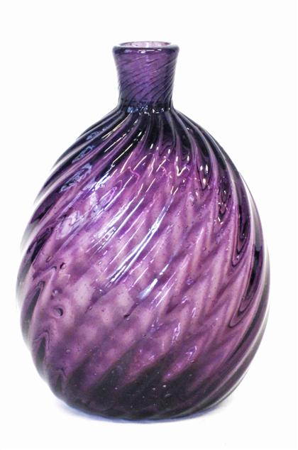 Appraisal: Stiegel type blown amethyst glass flaskattributed to william henry stiegel