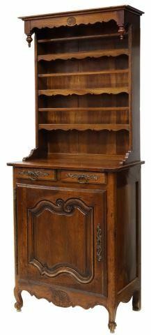 Appraisal: French Provincial Louis XV style walnut vaisselier late th c