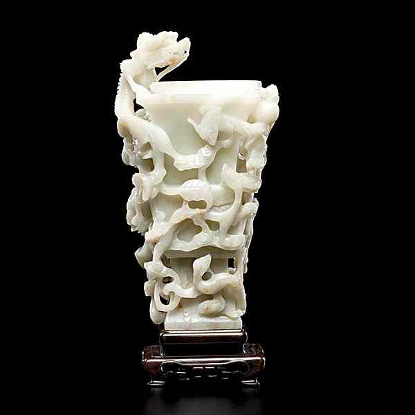 Appraisal: Jade Gu-Form Chinese Vase Chinese probably Ming Period - A