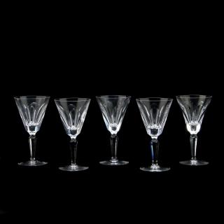 Appraisal: Waterford Crystal Set of Five Dessert Wine Stems mid th