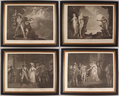 Appraisal: B W ENGRAVINGS FROM JOHN BOYDELL'S ''DRAMATIC WORKS OF WILLIAM