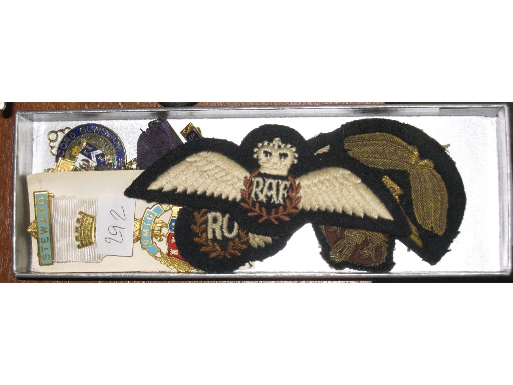 Appraisal: Lot comprising enamel medals and RAF patches