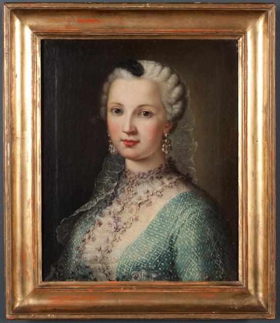 Appraisal: German School late th century Portrait of a Lady oil