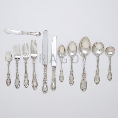 Appraisal: GORHAM PARIS STERLING FLATWARE SERVICE Partial service for twelve with