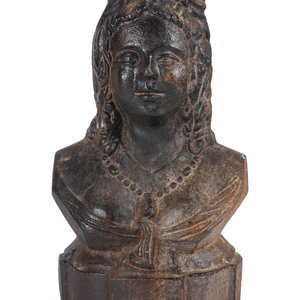 Appraisal: A Cast Iron Maiden-Form Door Stop Height inches Property from