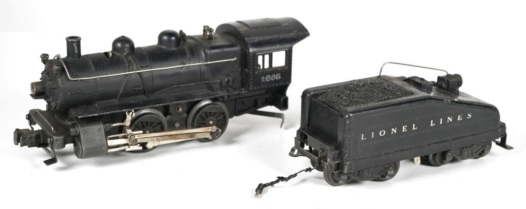 Appraisal: LIONEL GAUGE STEAM LOCOMOTIVE AND TENDERLocomotive Steam engine Engine with