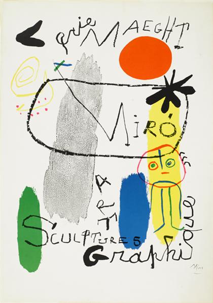 Appraisal: JOAN MIR spanish - GALERIE MAEGHT Color lithograph x in