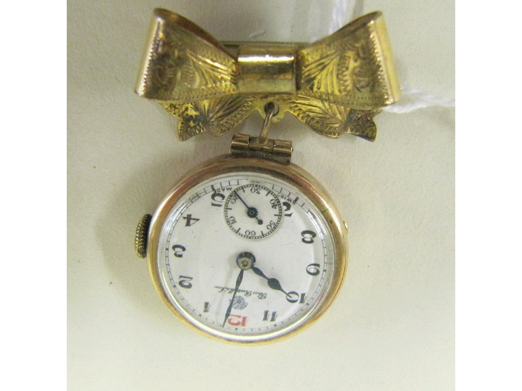 Appraisal: Ladies early th century ct gold cased watch by Thom