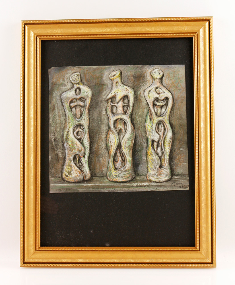 Appraisal: - Moore Abstract M M Henry Moore English - abstract