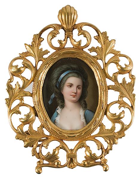 Appraisal: COUNTESS POTOCKA PORCELAIN PLAQUE The th century Polish Countess Sophie