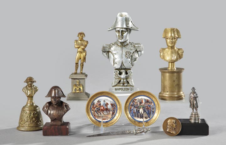 Appraisal: Interesting Ten-Piece Collection of Napoleonica comprised of a bronze pedestaled