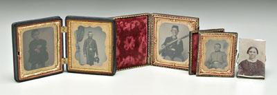 Appraisal: Three Civil War soldier tintypes one-sixth plate uniformed standing soldier