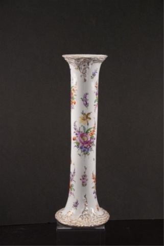 Appraisal: Dresden Porcelain Tall Vase German Floral pattern Marked on bottom