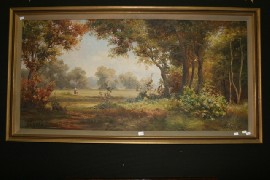 Appraisal: A framed oil on board of a country scene SLR