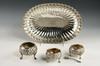 Appraisal: SILVER LOT - Five piece lot of sterling includes ribbed