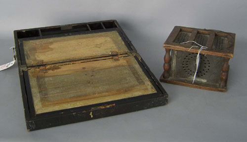 Appraisal: Japanned lap desk th c h w together with a