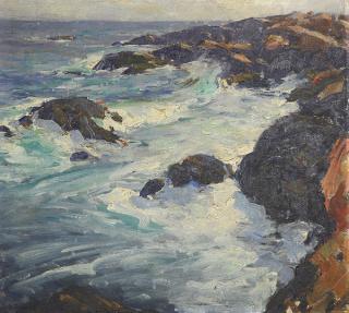 Appraisal: Painting Emile Gruppe Emile Albert Gruppe American - Bass Rocks