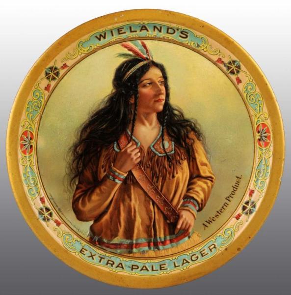 Appraisal: Wieland's Lager Serving Tray Description Manufactured by Kaufman and Strauss