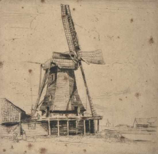 Appraisal: Sydney Long - The Dutch Mill etching x cm