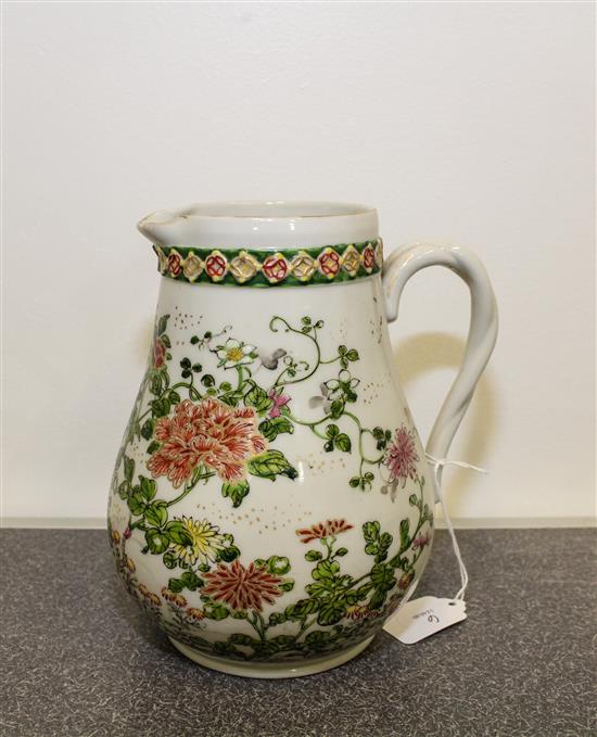 Appraisal: Sale Lot A Chinese Export Porcelain Pitcher of ovoid handled