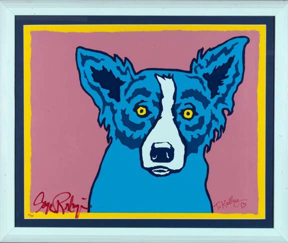 Appraisal: George Rodrigue American Louisiana b Top Dog - Pink limited