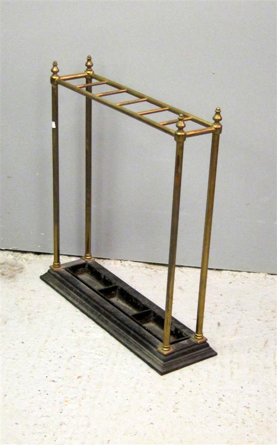 Appraisal: th century brass stick stand