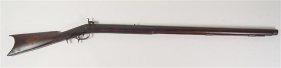 Appraisal: Full Stock Percussion Kentucky Style Rifle In approximately caliber Lock