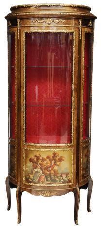 Appraisal: French Vernis Martin style vitrine display cabinet late th c