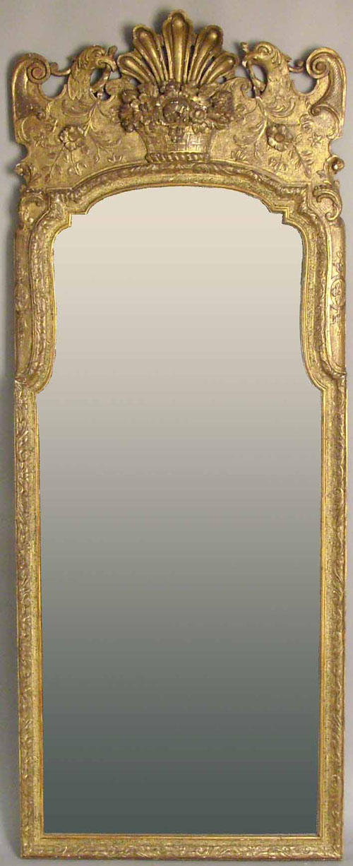 Appraisal: George II style giltwood mirror early th c h