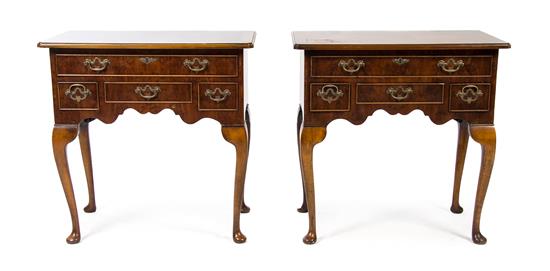 Appraisal: Sale Lot A Pair of George II Style Walnut Lowboys