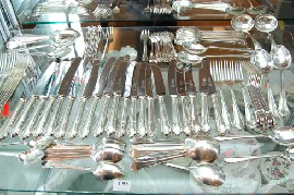 Appraisal: LARGE SHEFFIELD SILVER PLATE FLATWARE SERVICE