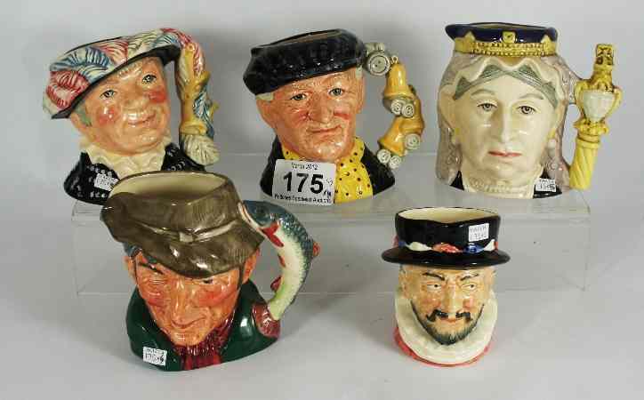 Appraisal: Royal Doulton Small Character Jugs Pearly King D Queen Victoria