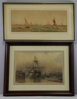 Appraisal: Thomas Hardy British - - watercolor of boats off the