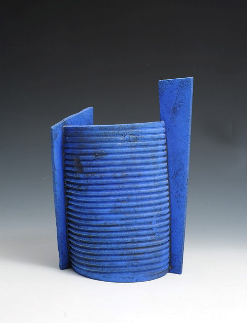 Appraisal: John Higgins British Contemporary Vesseldeep blue combed and of asymmetrical