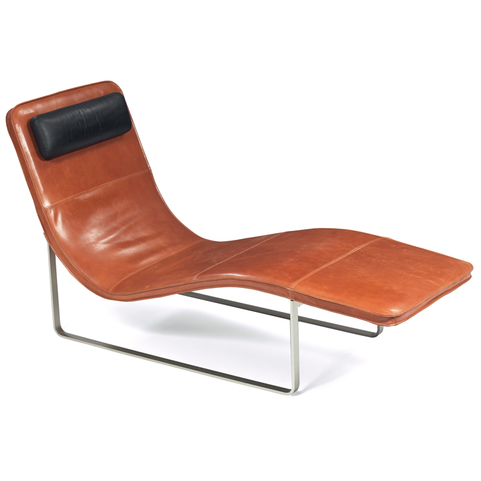 Appraisal: Jeffrey Bernett Landscape chaise by B B Italia aluminum frame