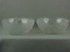 Appraisal: BOWLS - MATCHED PAIR OF EARLY CLEAR FROSTED AND EMBOSSED