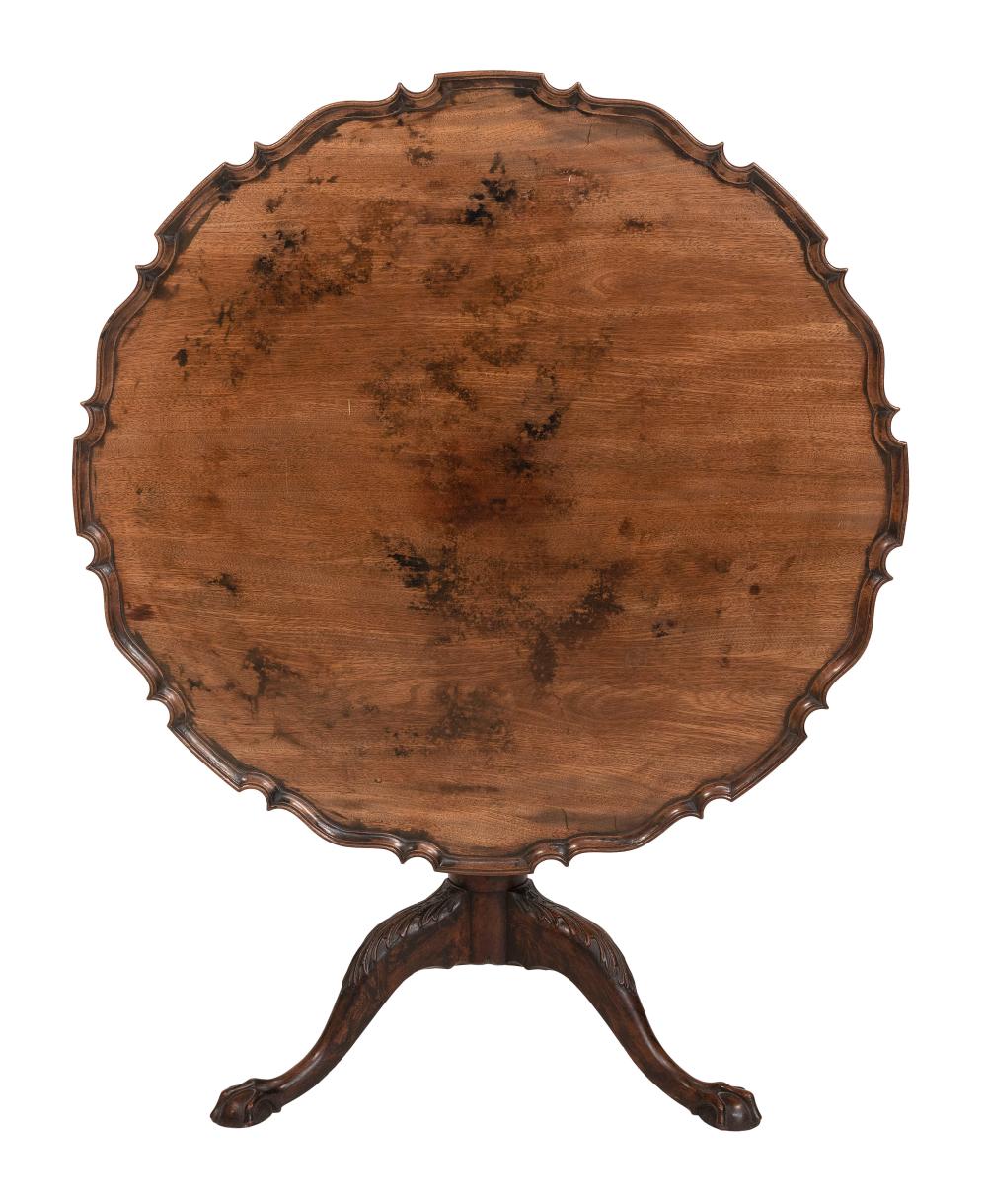 Appraisal: GEORGIAN PIECRUST TILT-TOP TABLE SECOND HALF OF THE TH CENTURY