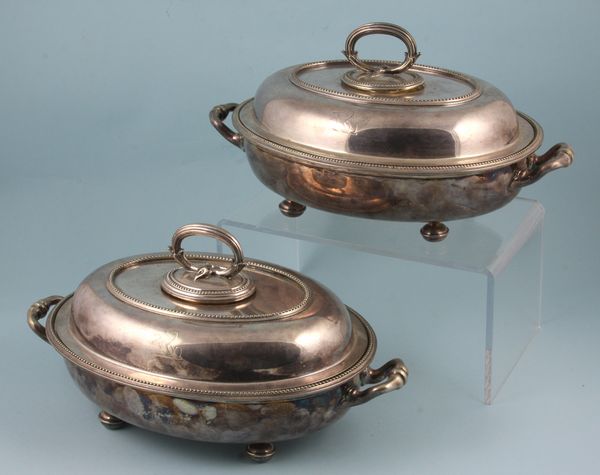 Appraisal: Pair of th Century Kingston Sheffield vegetable dishes EST