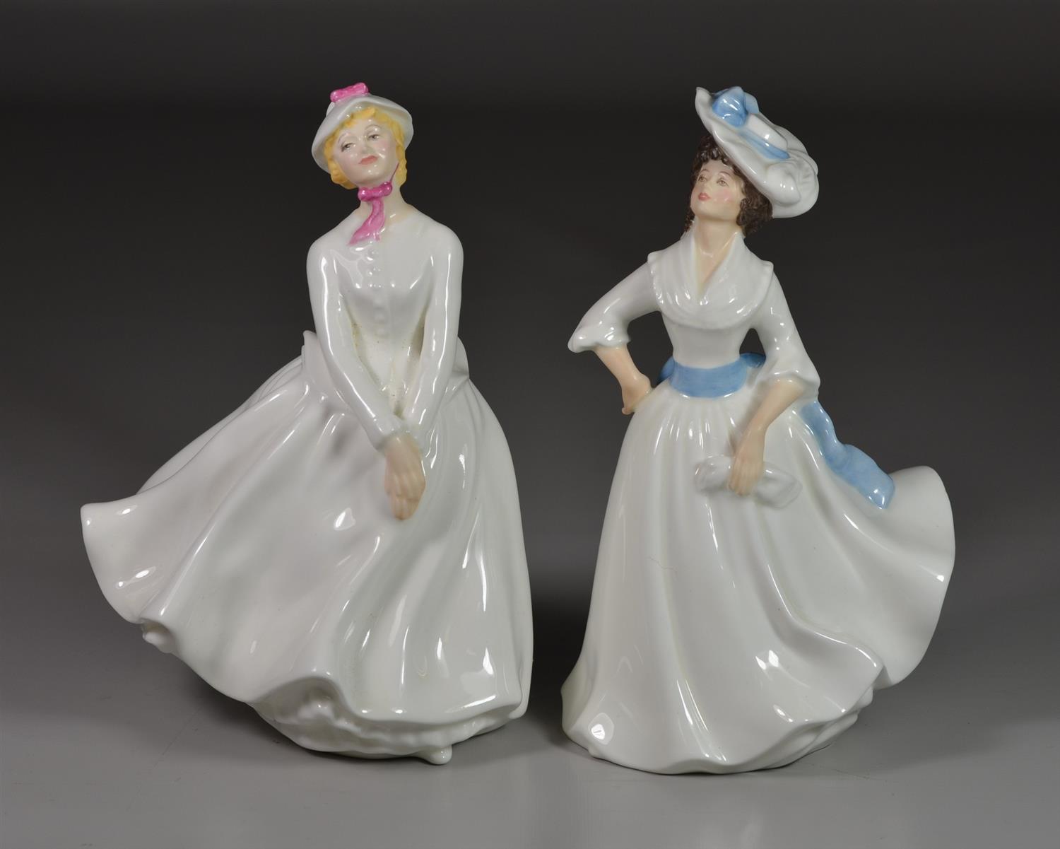 Appraisal: Royal Doulton bone china figurines Mary HN Margaret HN tallest