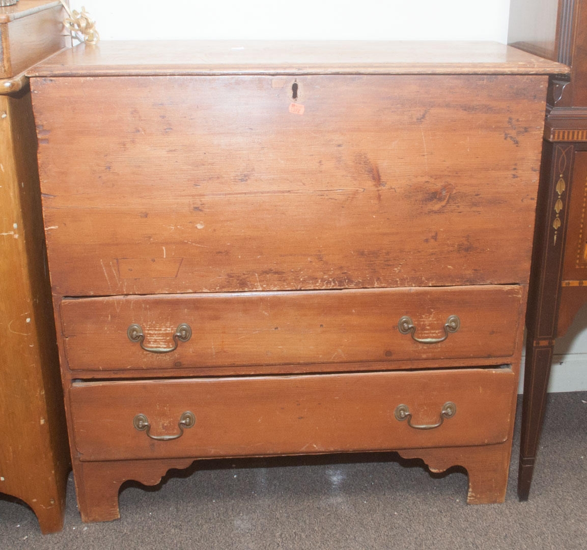 Appraisal: Pine bread cupboard Undernumber