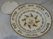 Appraisal: Judaica Two ceramic Passover plates cm dia and cm dia