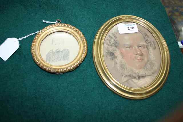 Appraisal: AN ANTIQUE OVAL PORTRAIT OF A GENTLEMAN high inscribed to