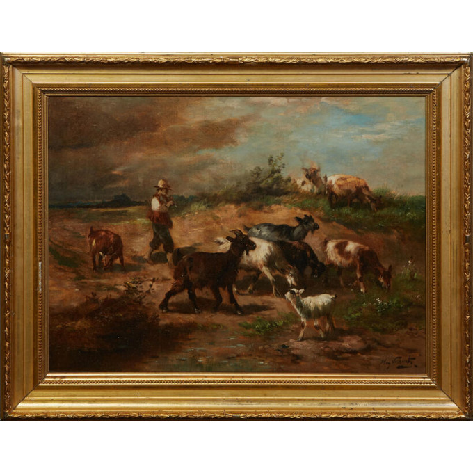 Appraisal: Henry Schouten - Belgian The Goat Herder early th c