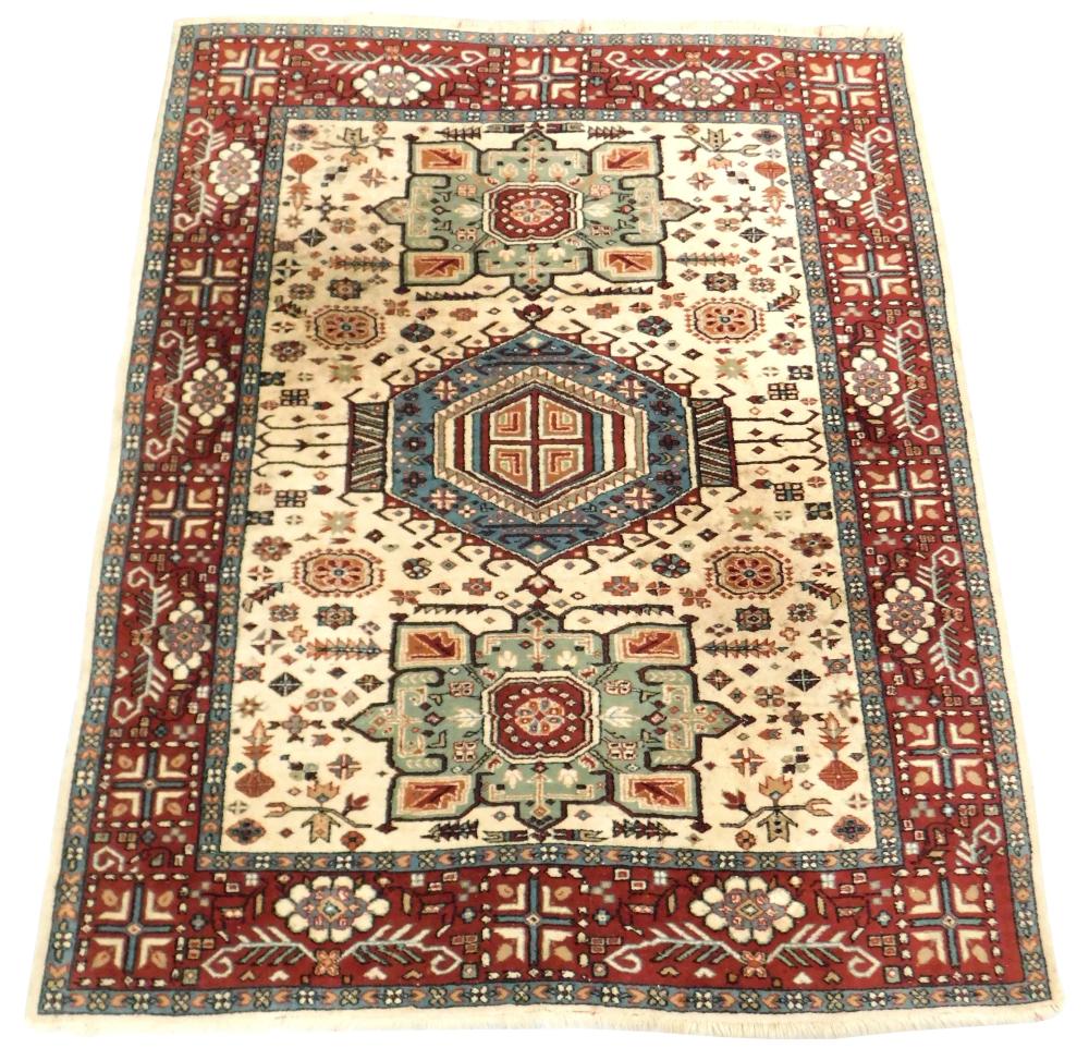 Appraisal: RUG Modern Persian tribal-style ' x ' wool on cotton