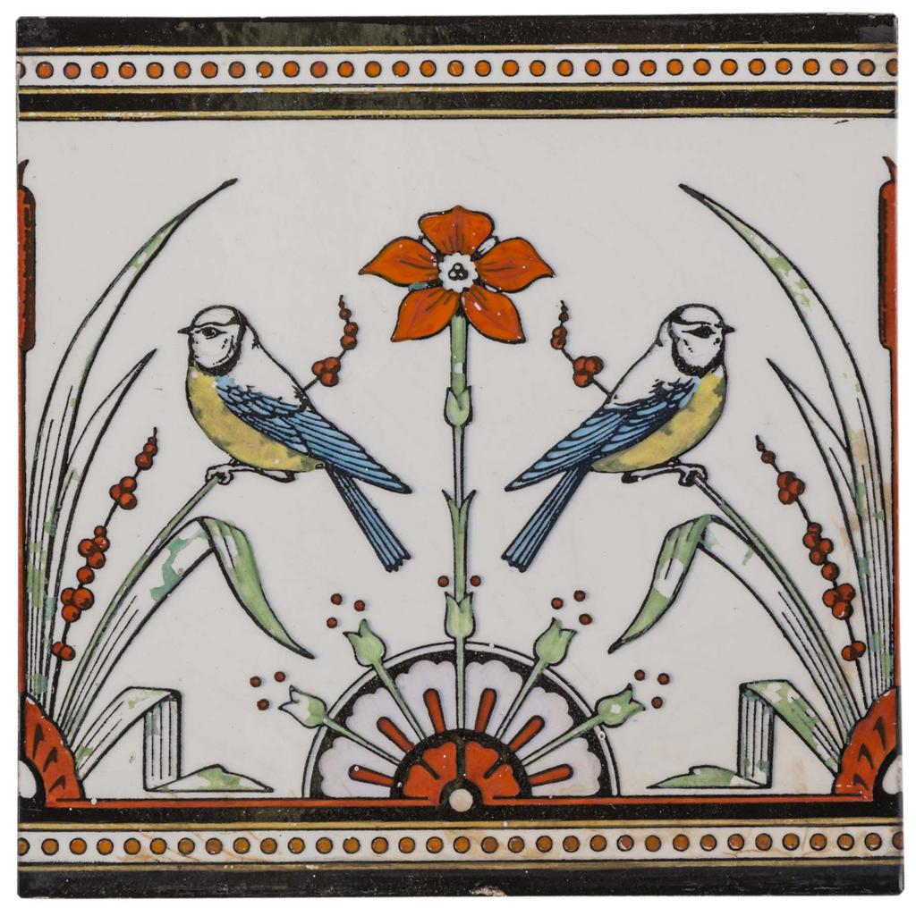 Appraisal: CHRISTOPHER DRESSER - FOR MINTON'S CHINA WORKS DUST-PRESSED TILE CIRCA