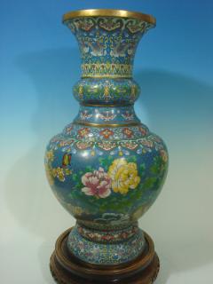 Appraisal: OLD Chinese Cloisonne Floor Vase H x W Republic period