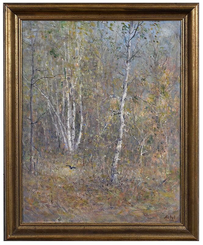 Appraisal: Henry Ahl American - Birch Trees signed lower right Ahl